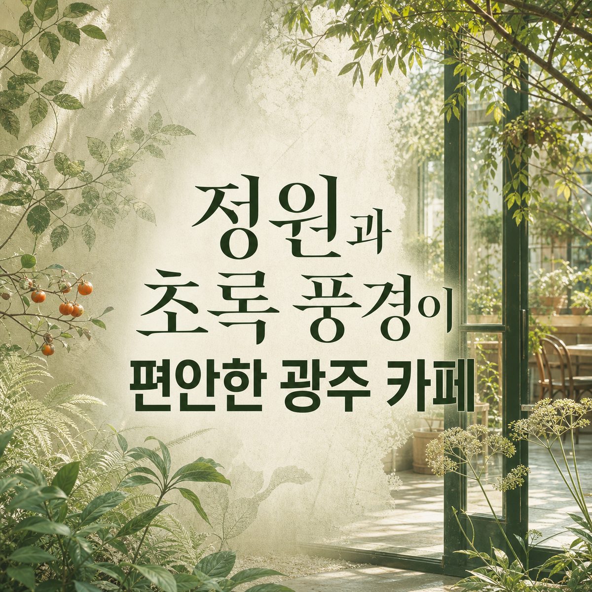 정원과 초록 풍경이 편안한 광주 카페