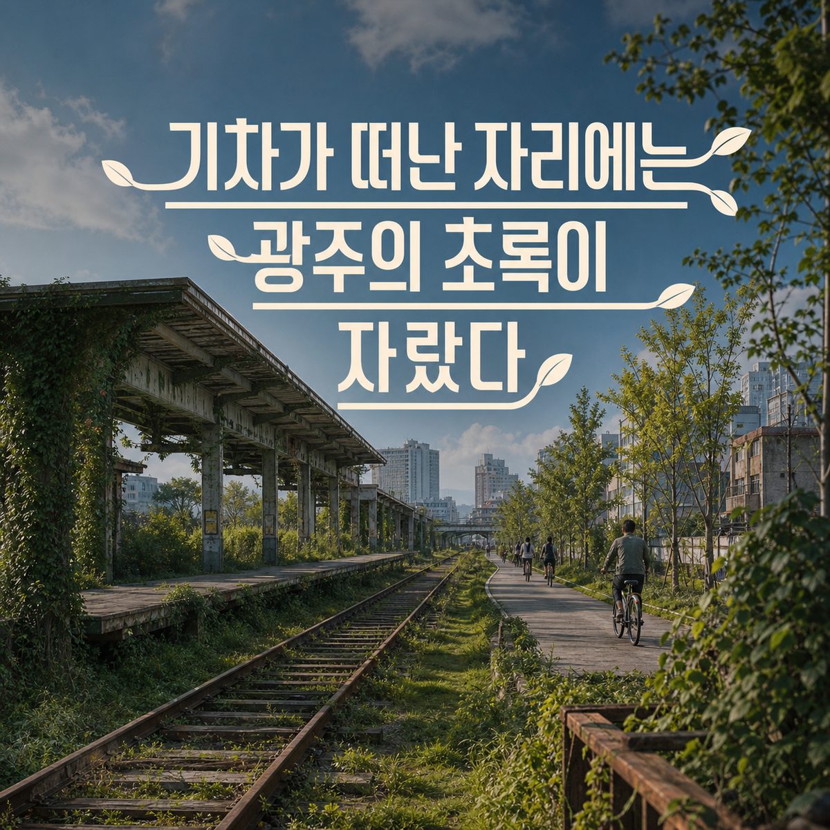 기차가 떠난 자리에는 광주의 초록이 자랐다