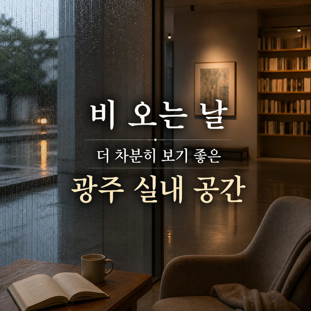 비 오는 날 더 차분히 보기 좋은 광주 실내 공간