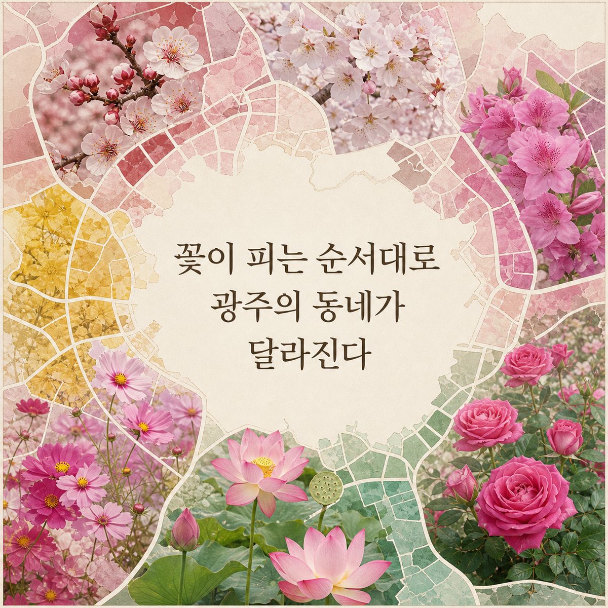 꽃이 피는 순서대로 광주의 동네가 달라진다