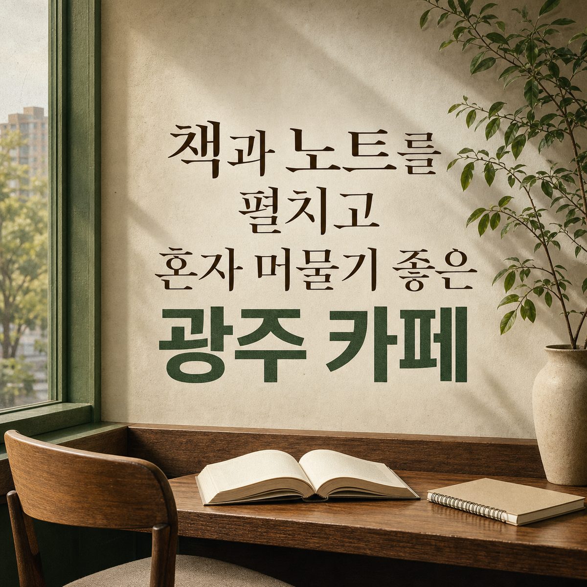 책과 노트를 펼치고 혼자 머물기 좋은 광주 카페