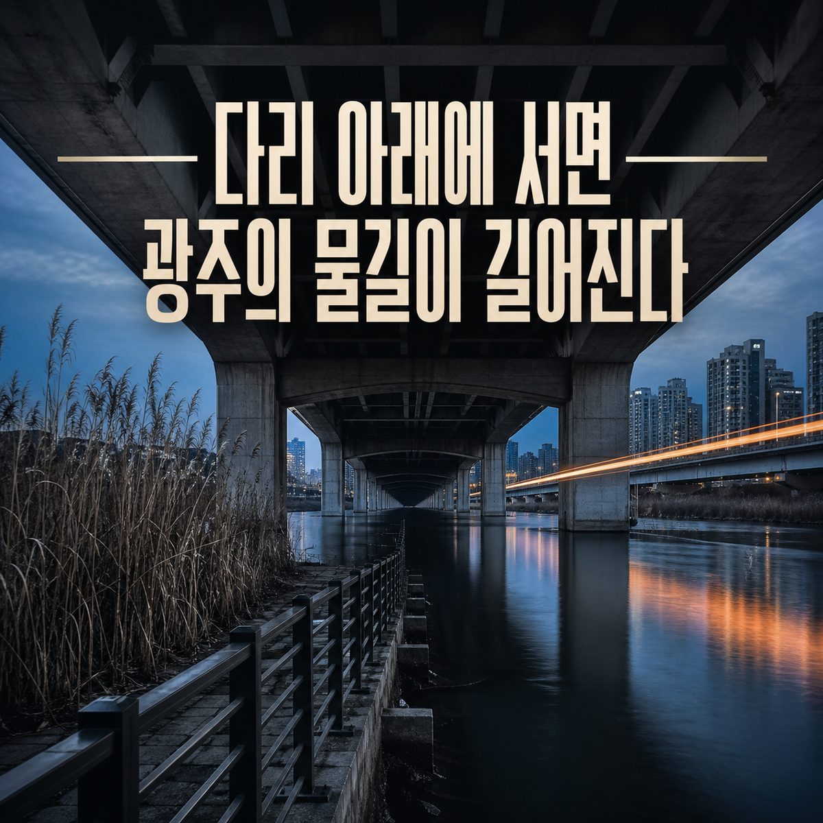 다리 아래에 서면 광주의 물길이 길어진다