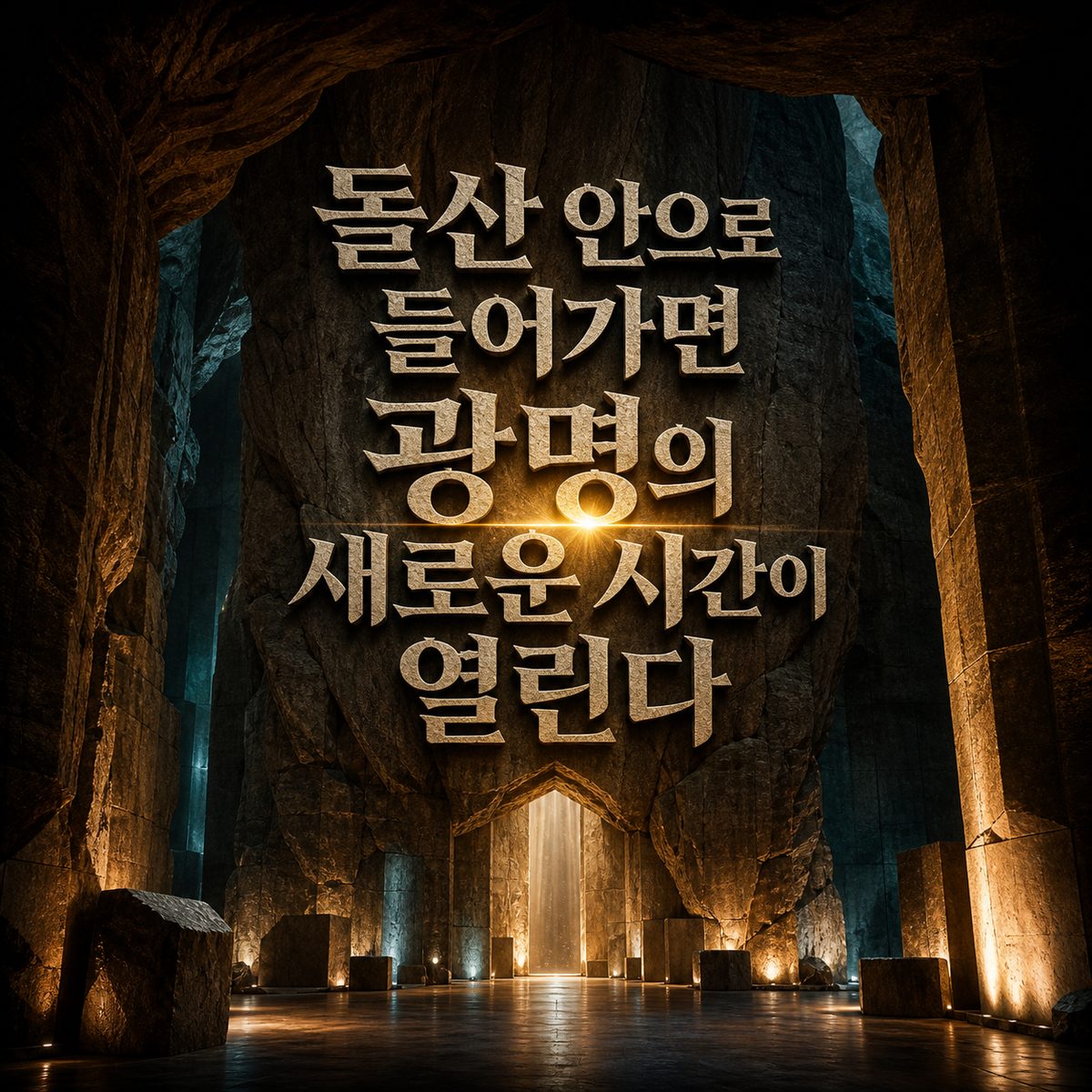 돌산 안으로 들어가면 광명의 새로운 시간이 열린다