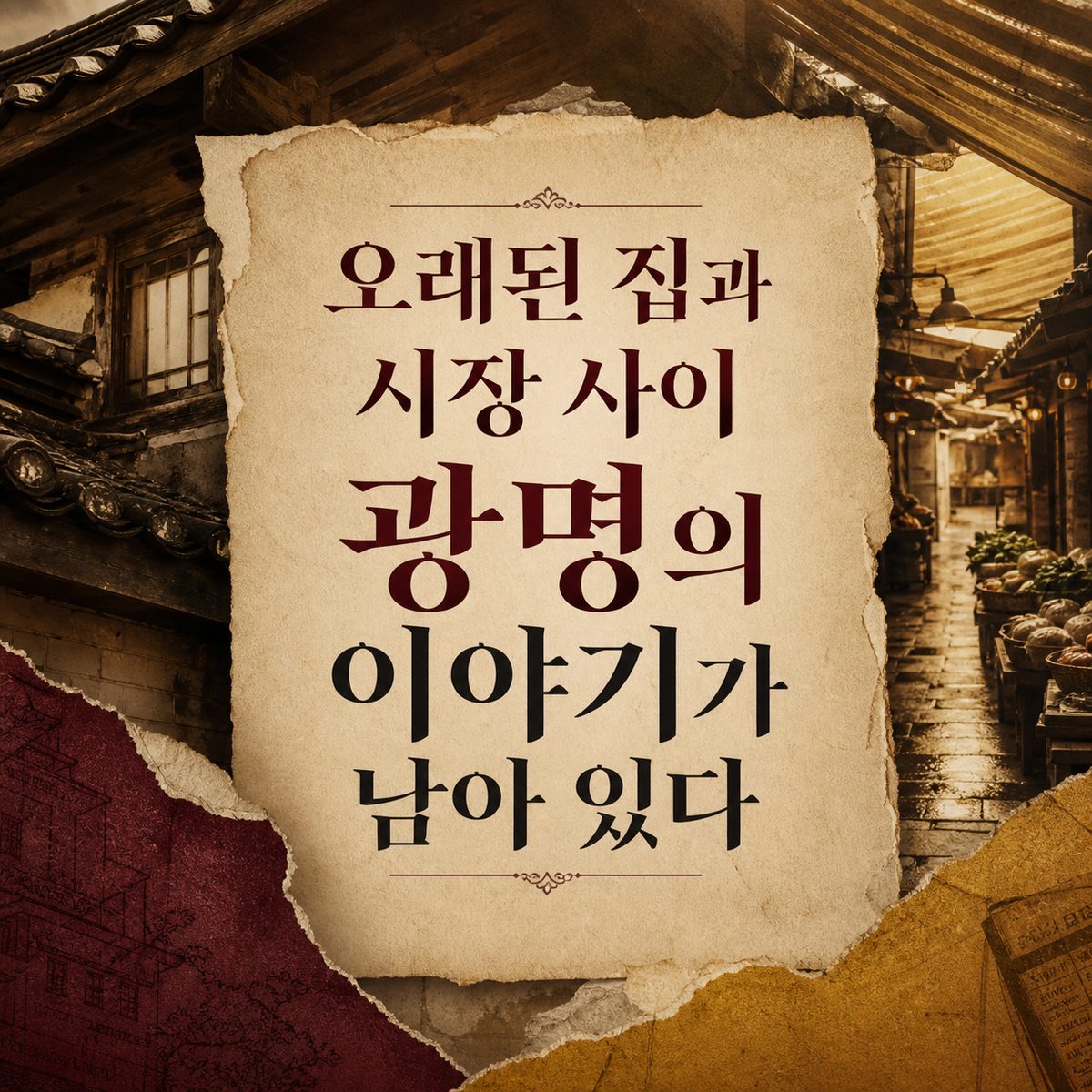 오래된 집과 시장 사이 광명의 이야기가 남아 있다