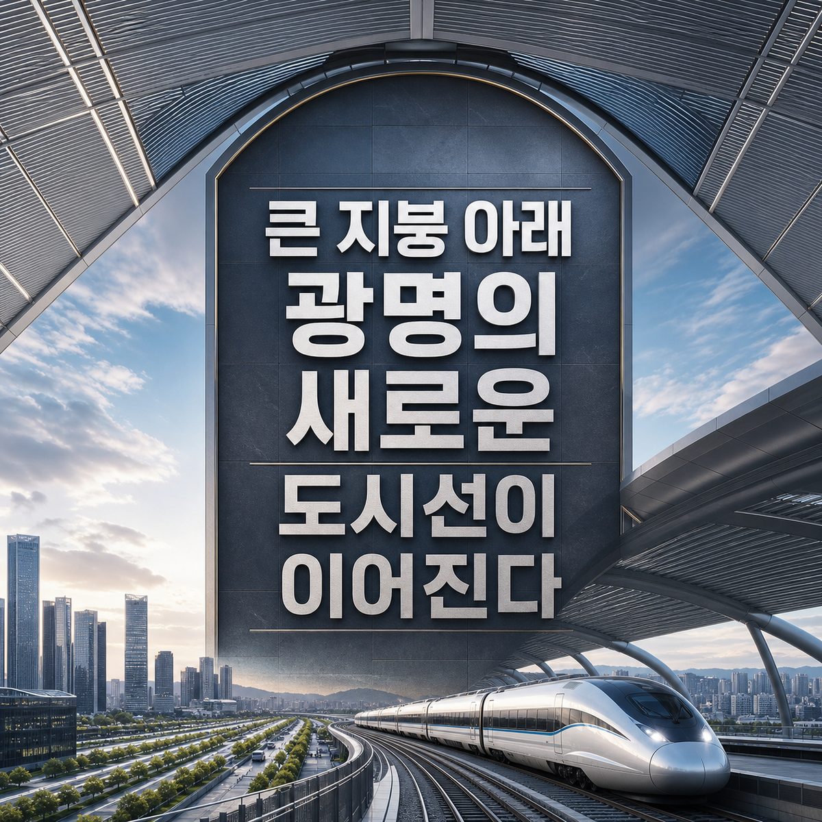 큰 지붕 아래 광명의 새로운 도시선이 이어진다