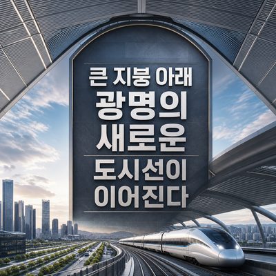 큰 지붕 아래 광명의 새로운 도시선이 이어진다