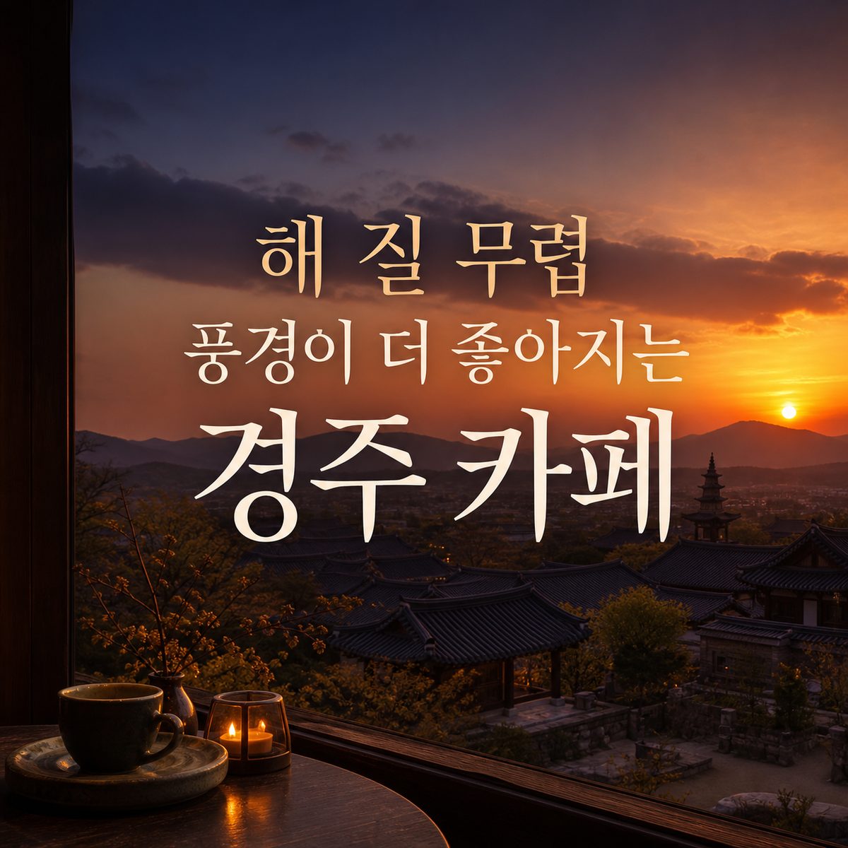 해 질 무렵 풍경이 더 좋아지는 경주 카페