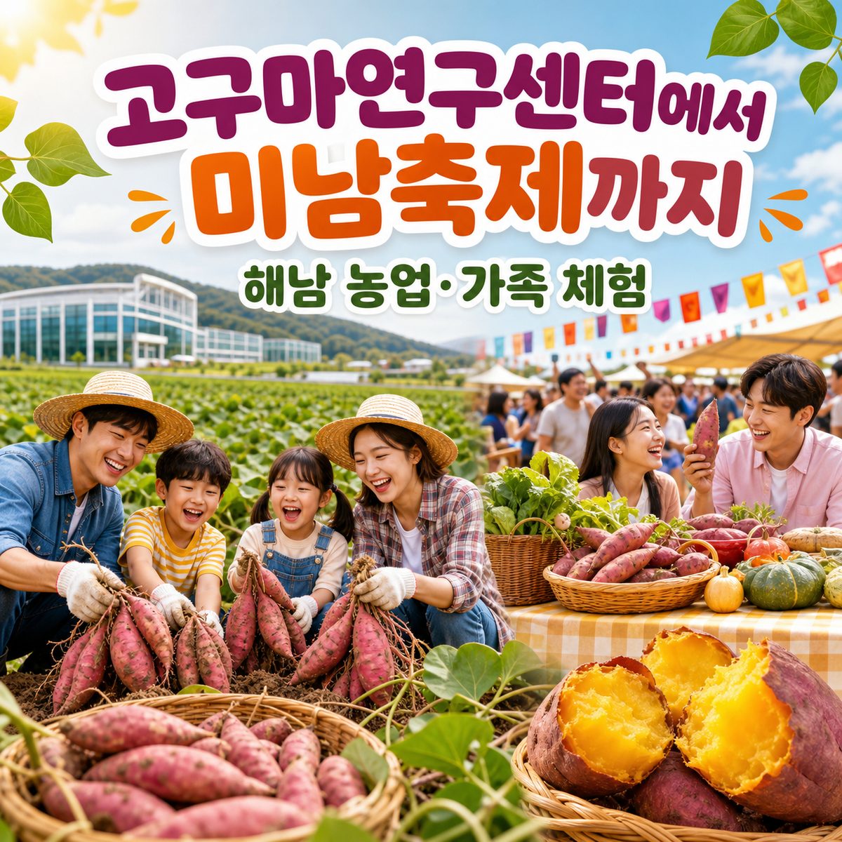 고구마연구센터에서 미남축제까지 해남 농업·가족 체험