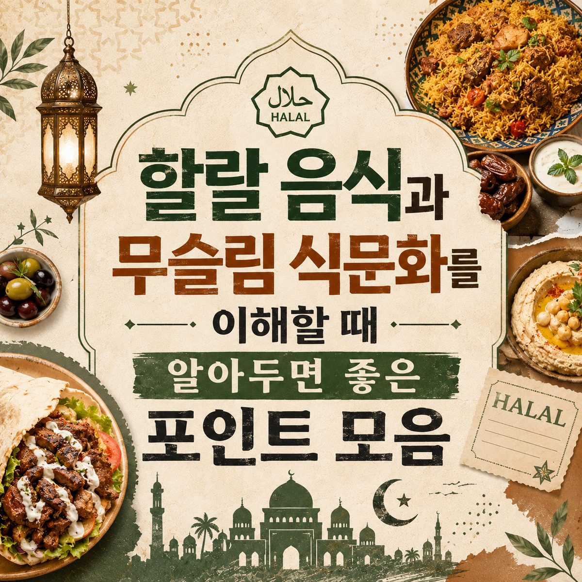 할랄 음식과 무슬림 식문화를 이해할 때 알아두면 좋은 포인트 모음