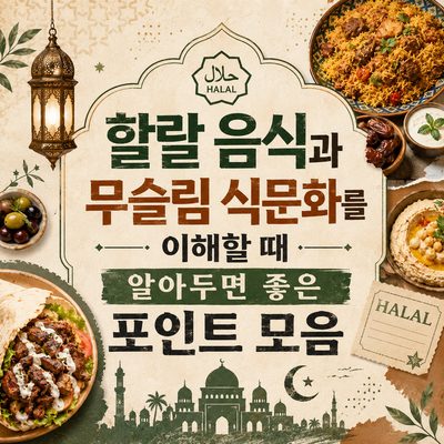 할랄 음식과 무슬림 식문화를 이해할 때 알아두면 좋은 포인트 모음