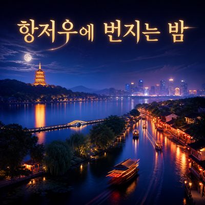 Night Views of Hangzhou: Lights Reflecting on Lakes and Canals