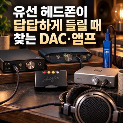 유선 헤드폰이 답답하게 들릴 때 찾는 DAC·앰프