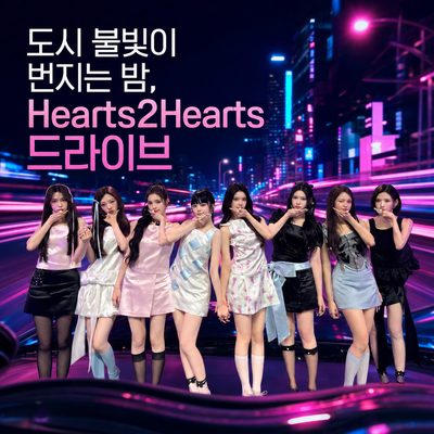 City Lights Spreading at Night: Hearts2Hearts Drive