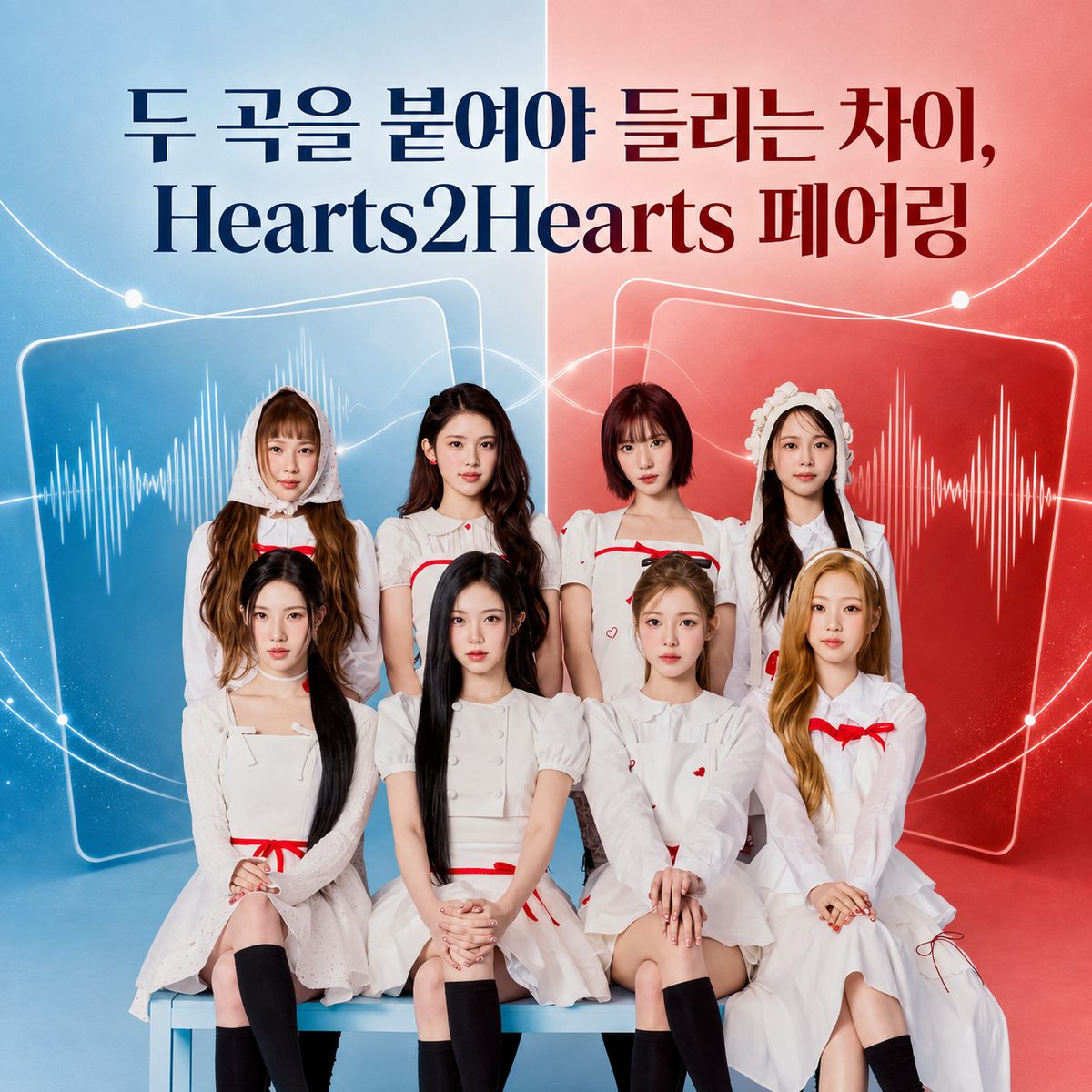 두 곡을 붙여야 들리는 차이, Hearts2Hearts 페어링