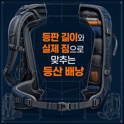 등판 길이와 실제 짐으로 맞추는 등산 배낭