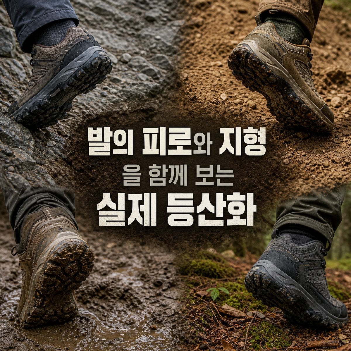 발의 피로와 지형을 함께 보는 실제 등산화