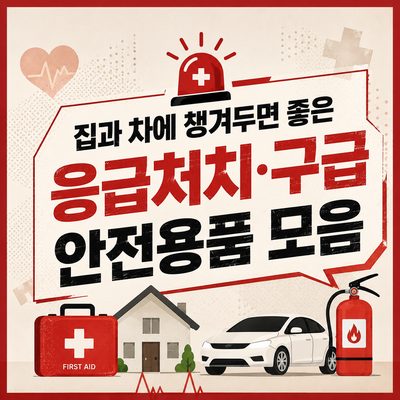 집과 차에 챙겨두면 좋은 응급처치·구급 안전용품 모음