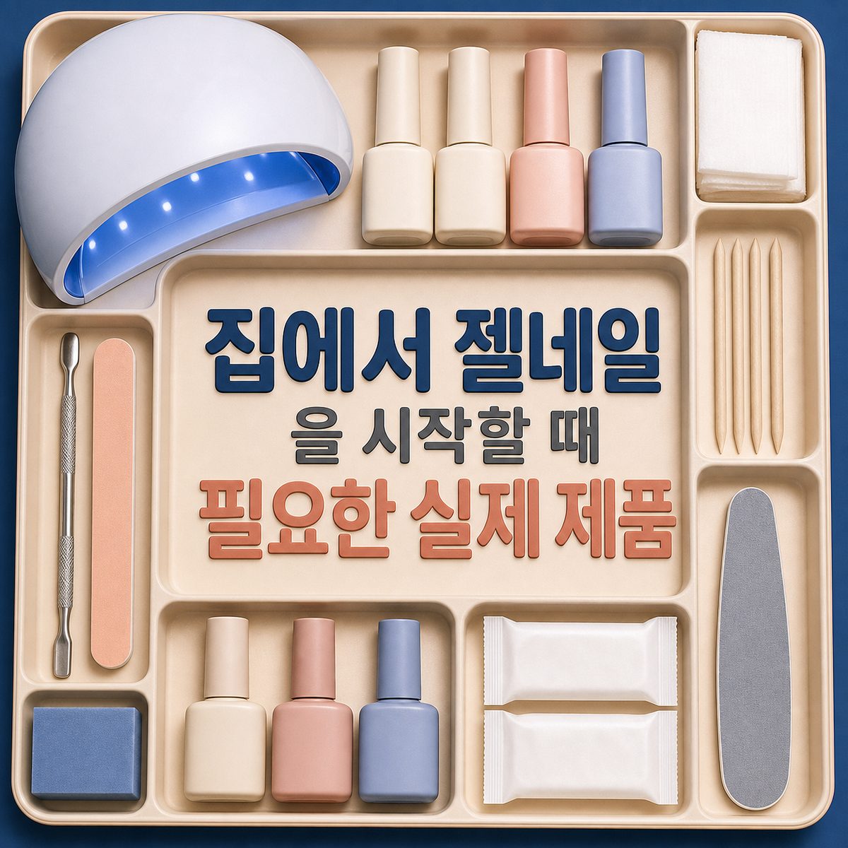 집에서 젤네일을 시작할 때 필요한 실제 제품