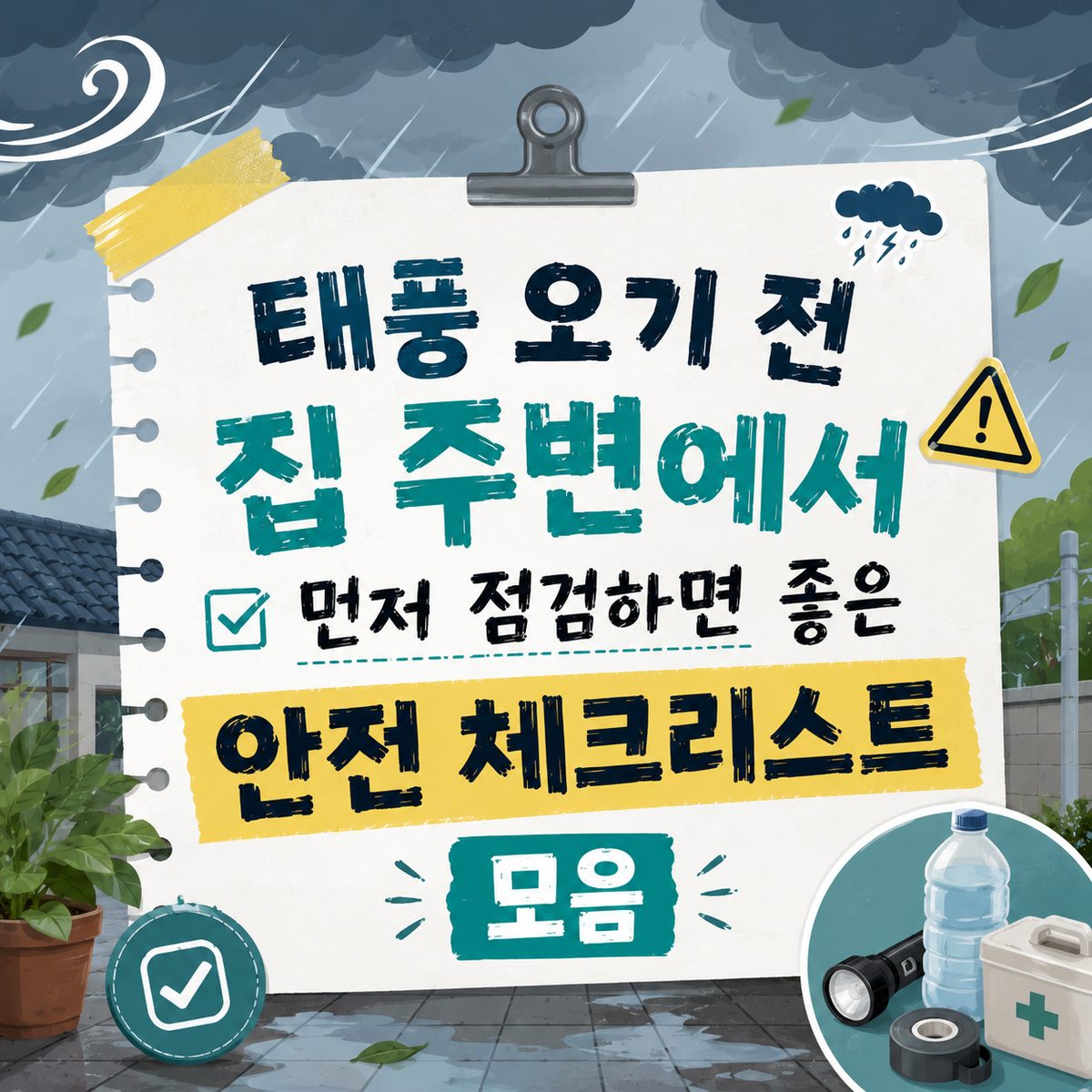 태풍 오기 전 집 주변에서 먼저 점검하면 좋은 안전 체크리스트 모음