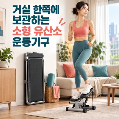 リビングの一角に保管する小型有酸素運動機器