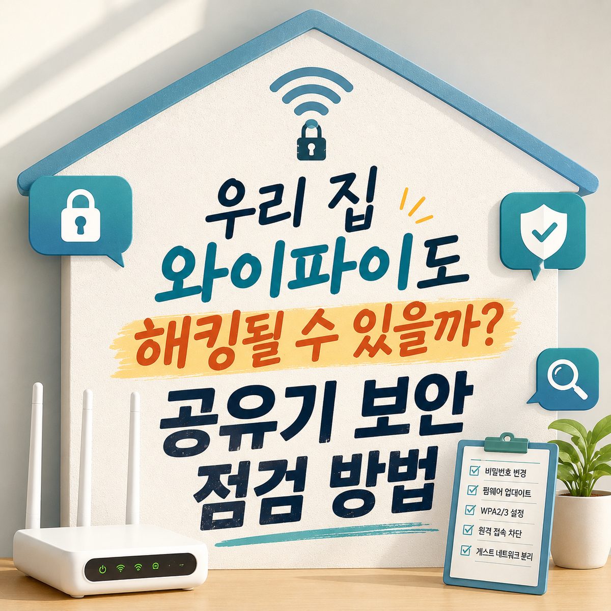 우리 집 와이파이도 해킹될 수 있을까? 공유기 보안 점검 방법