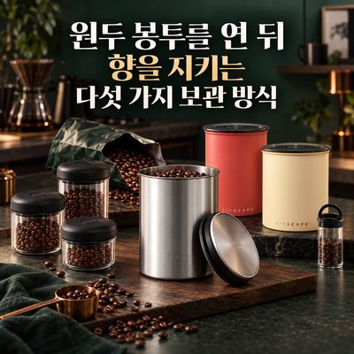 コーヒー豆の袋を開けた後、香りを守る5つの保管方法
