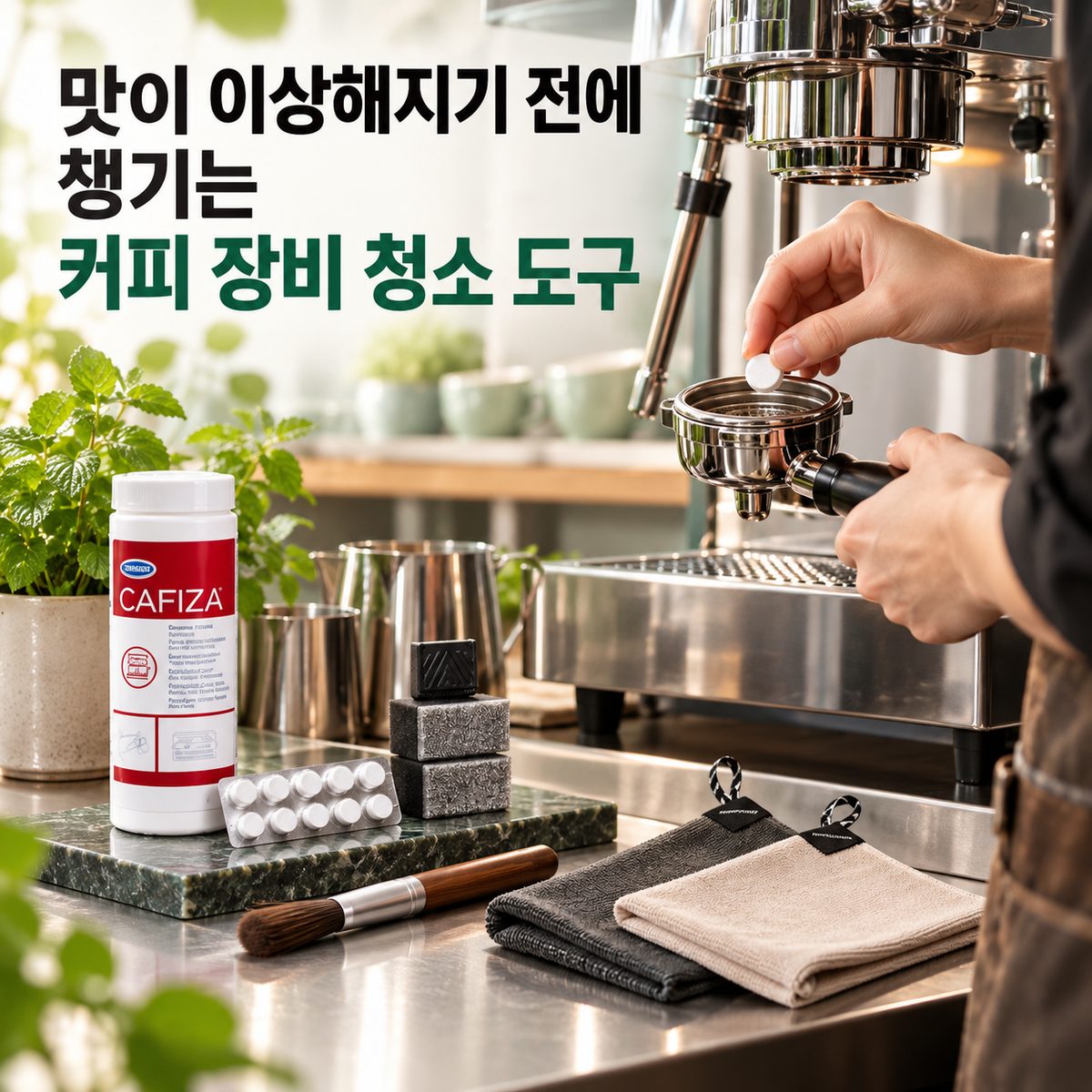 味が変わる前に準備するコーヒー機器の清掃ツール