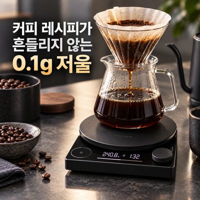 コーヒーレシピが揺れない0.1gスケール
