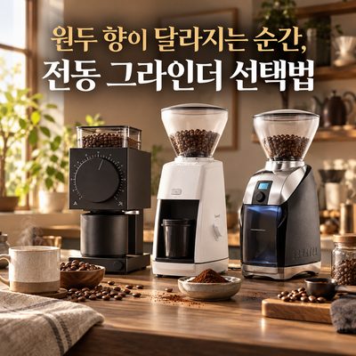 원두 향이 달라지는 순간, 전동 그라인더 선택법