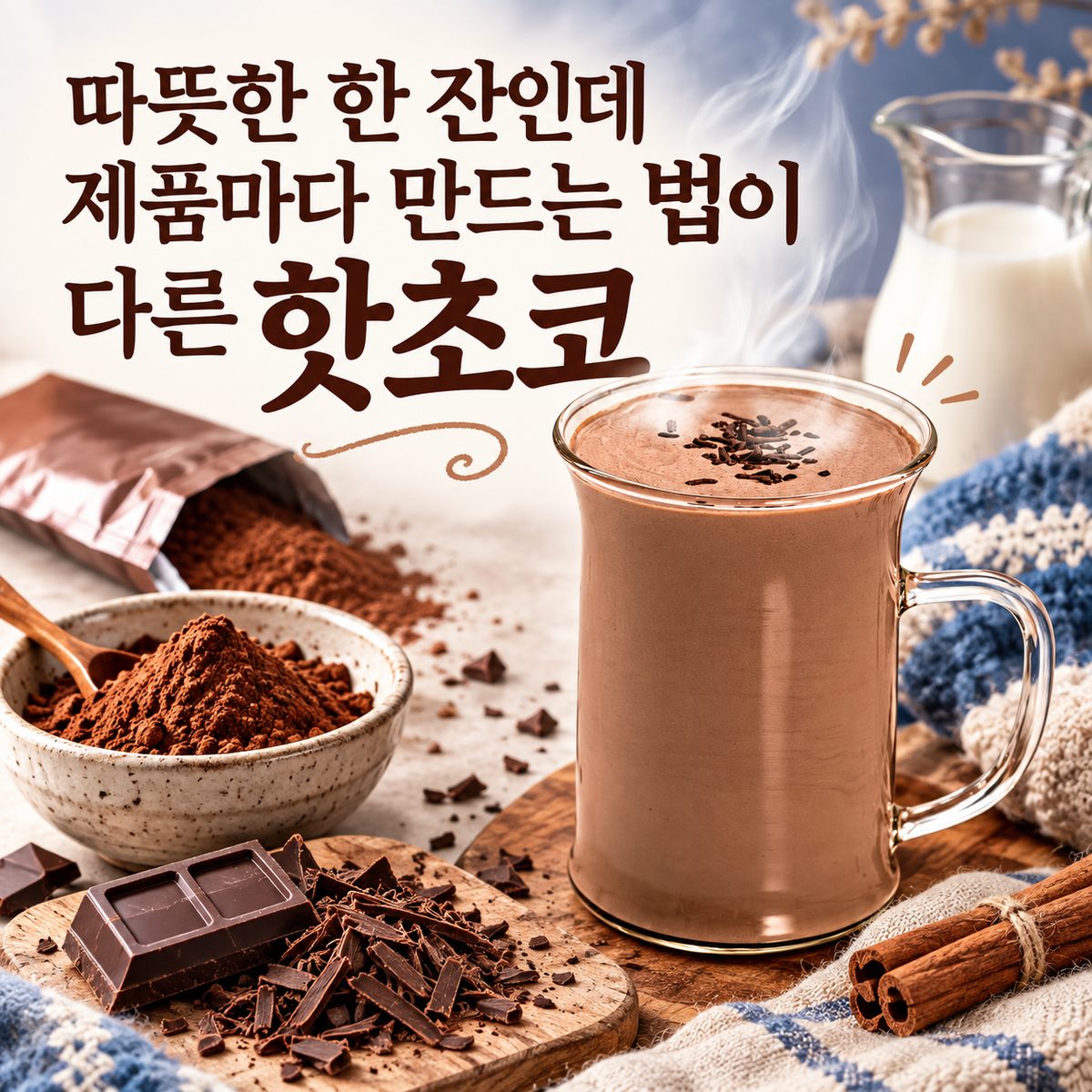 따뜻한 한 잔인데 제품마다 만드는 법이 다른 핫초코