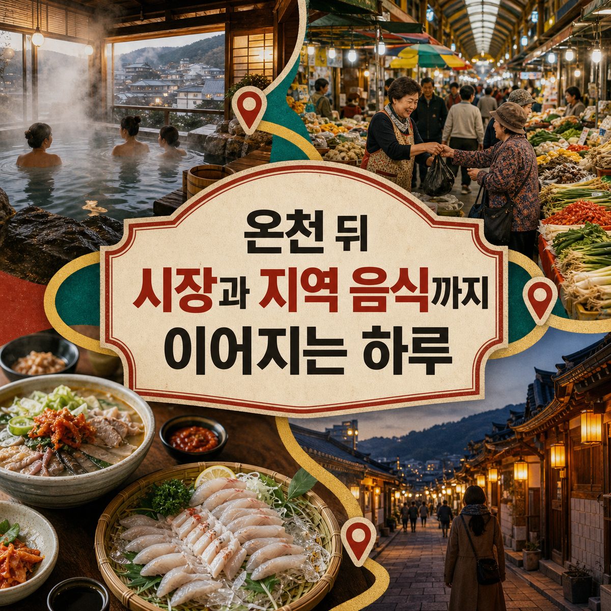 온천 뒤 시장과 지역 음식까지 이어지는 하루