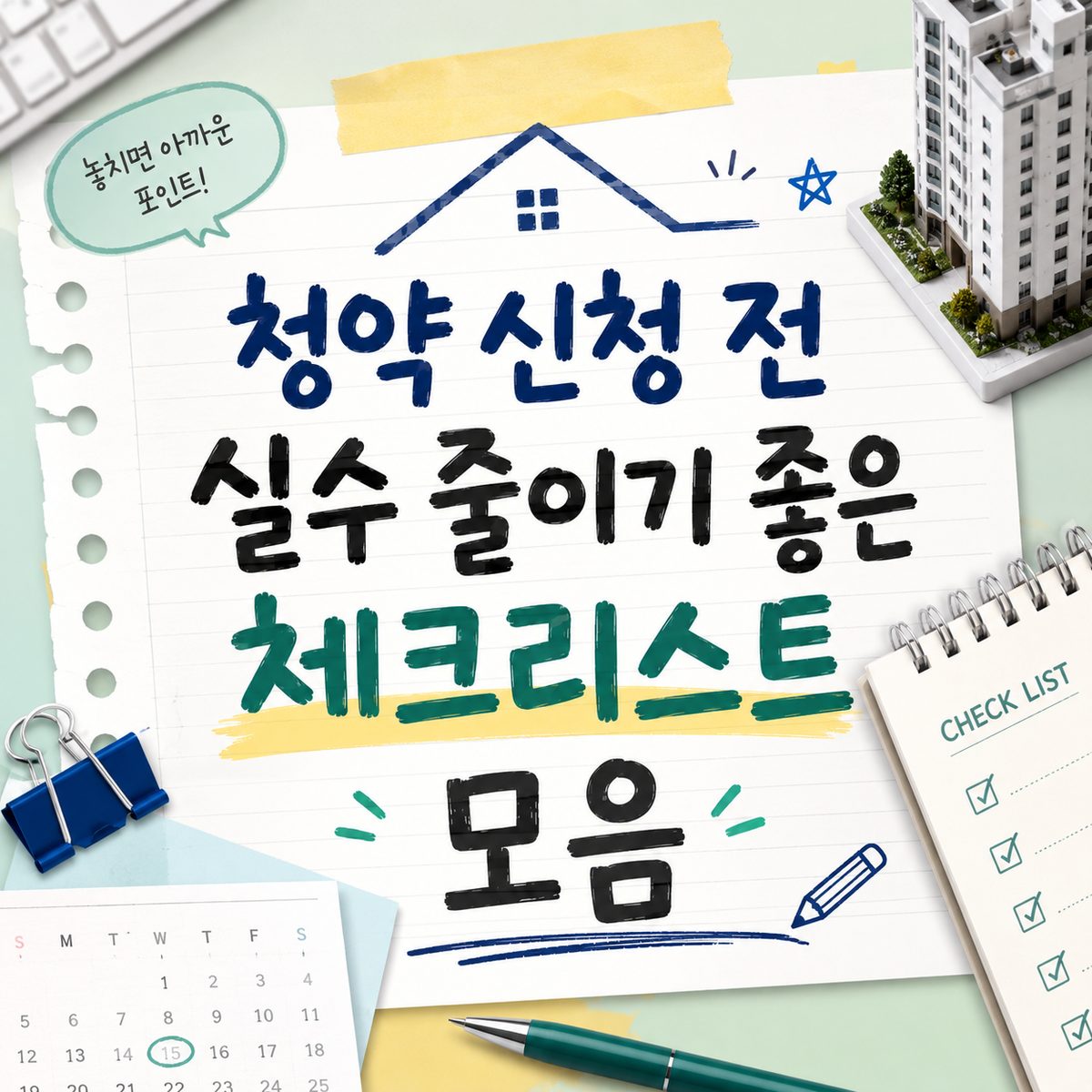 청약 신청 전 실수 줄이기 좋은 체크리스트 모음