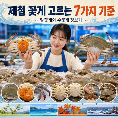 암꽃게와 수꽃게, 제철 장바구니에서 고르는 7가지 기준