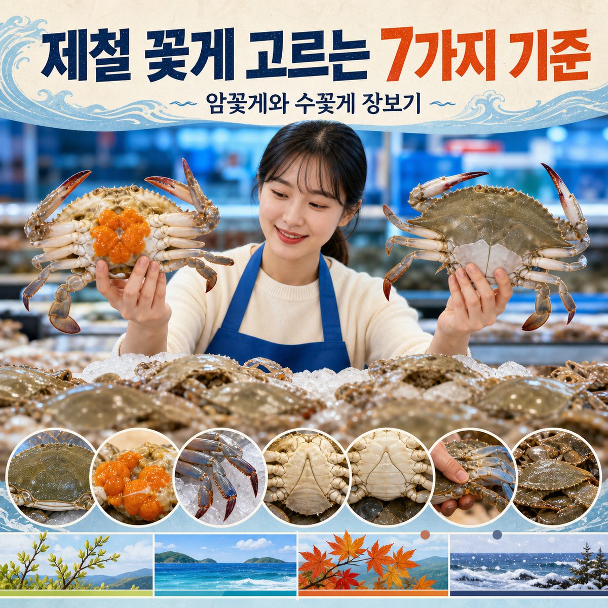 암꽃게와 수꽃게, 제철 장바구니에서 고르는 7가지 기준