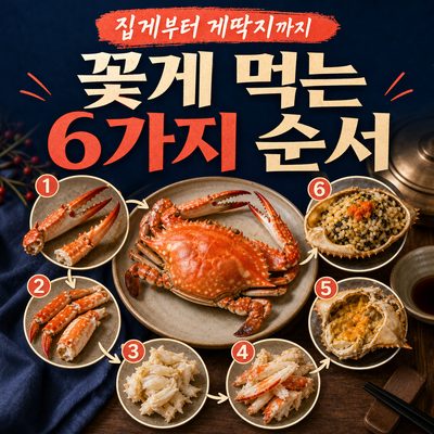집게부터 게딱지까지 꽃게를 알뜰하게 먹는 6가지 순서