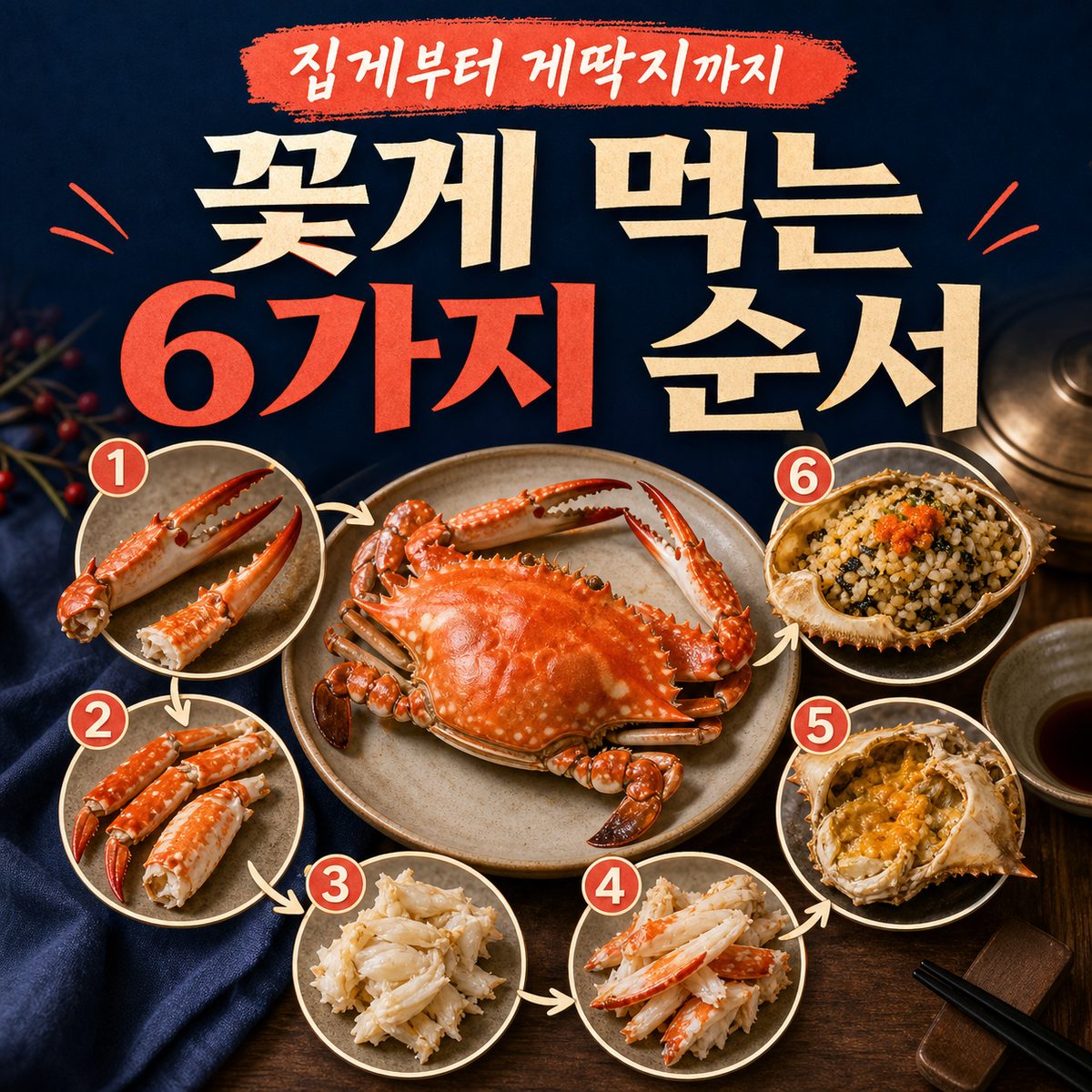 집게부터 게딱지까지 꽃게를 알뜰하게 먹는 6가지 순서