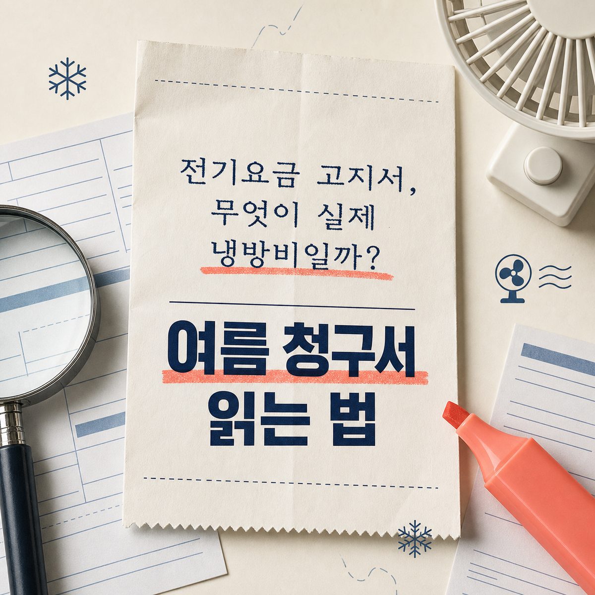 전기요금 고지서, 무엇이 실제 냉방비일까? 여름 청구서 읽는 법