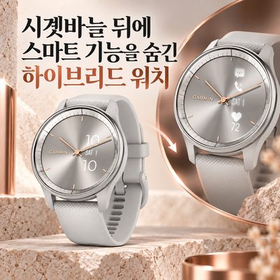 시곗바늘 뒤에 스마트 기능을 숨긴 하이브리드 워치