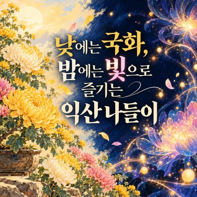 낮에는 국화, 밤에는 빛으로 즐기는 익산 나들이