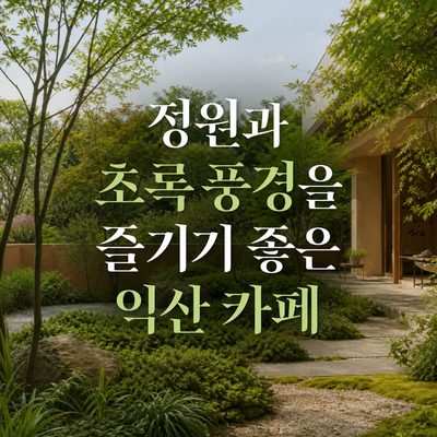 정원과 초록 풍경을 즐기기 좋은 익산 카페
