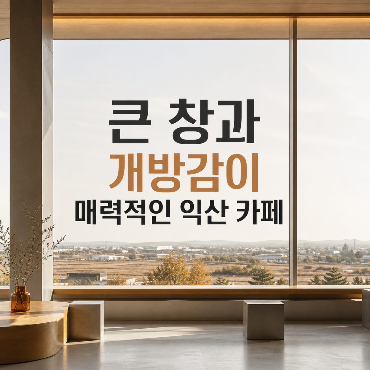 큰 창과 개방감이 매력적인 익산 카페