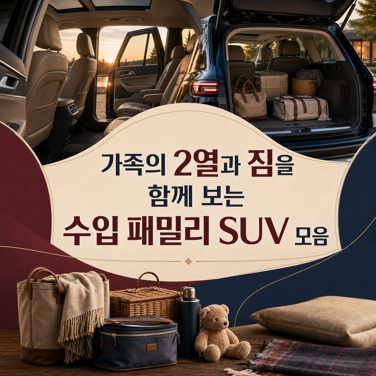 가족의 2열과 짐을 함께 보는 수입 패밀리 SUV 모음