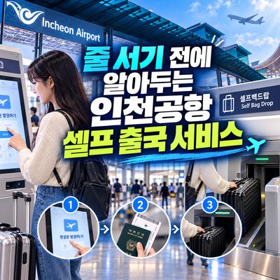 줄 서기 전에 알아두는 인천공항 셀프 출국 서비스