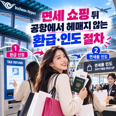 면세 쇼핑 뒤 공항에서 헤매지 않는 환급·인도 절차