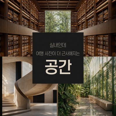 실내인데 여행 사진이 더 근사해지는 공간