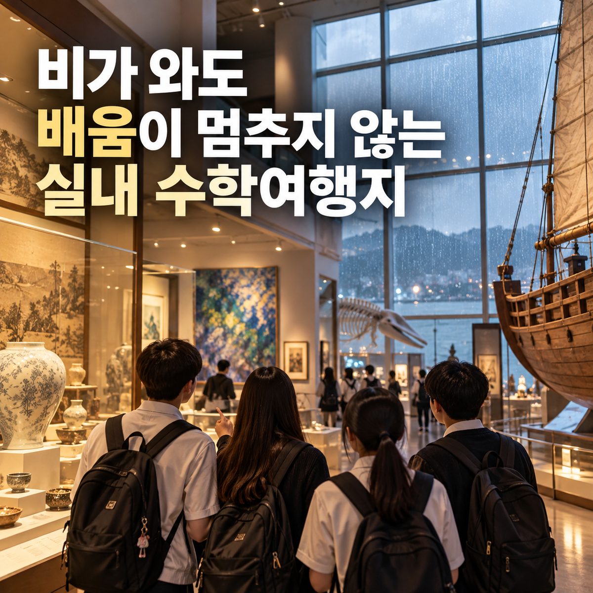 비가 와도 배움이 멈추지 않는 실내 수학여행지