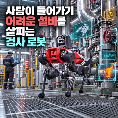 사람이 들어가기 어려운 설비를 살피는 검사 로봇