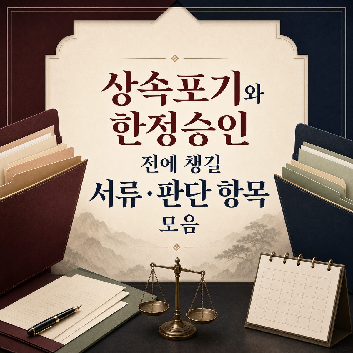 상속포기와 한정승인 전에 챙길 서류·판단 항목 모음