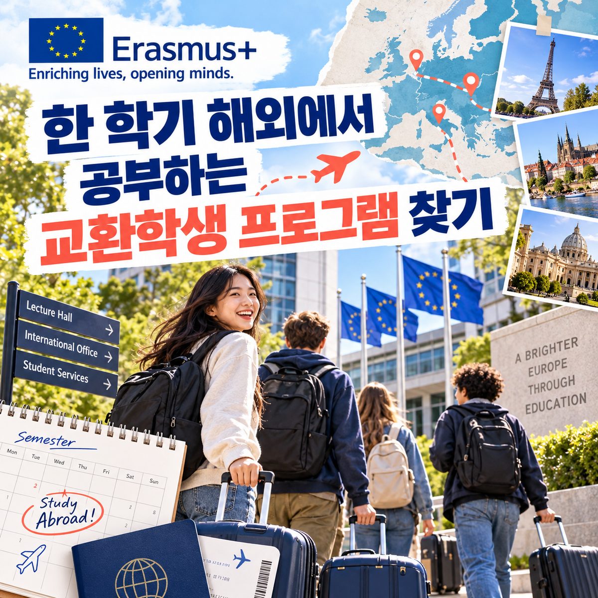 한 학기 해외에서 공부하는 교환학생 프로그램 찾기