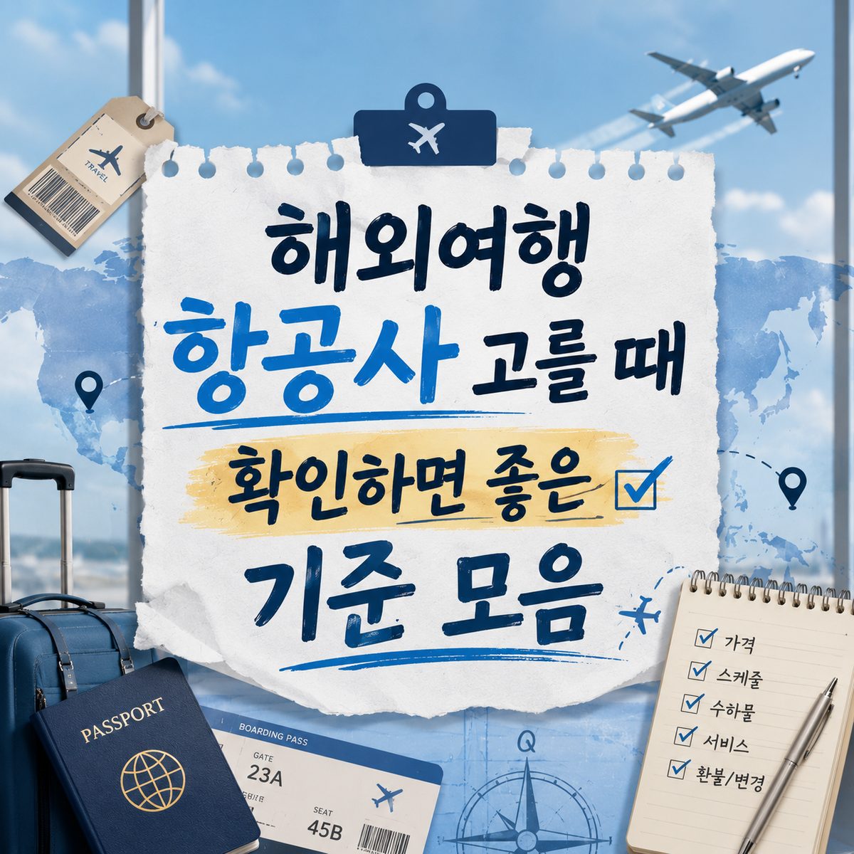 해외여행 항공사 고를 때 확인하면 좋은 기준 모음